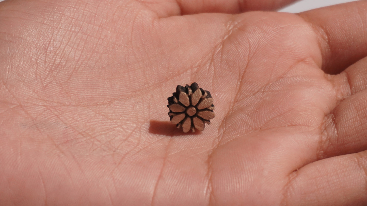 Pure Tulsi Wood Earrings (Handcrafted)