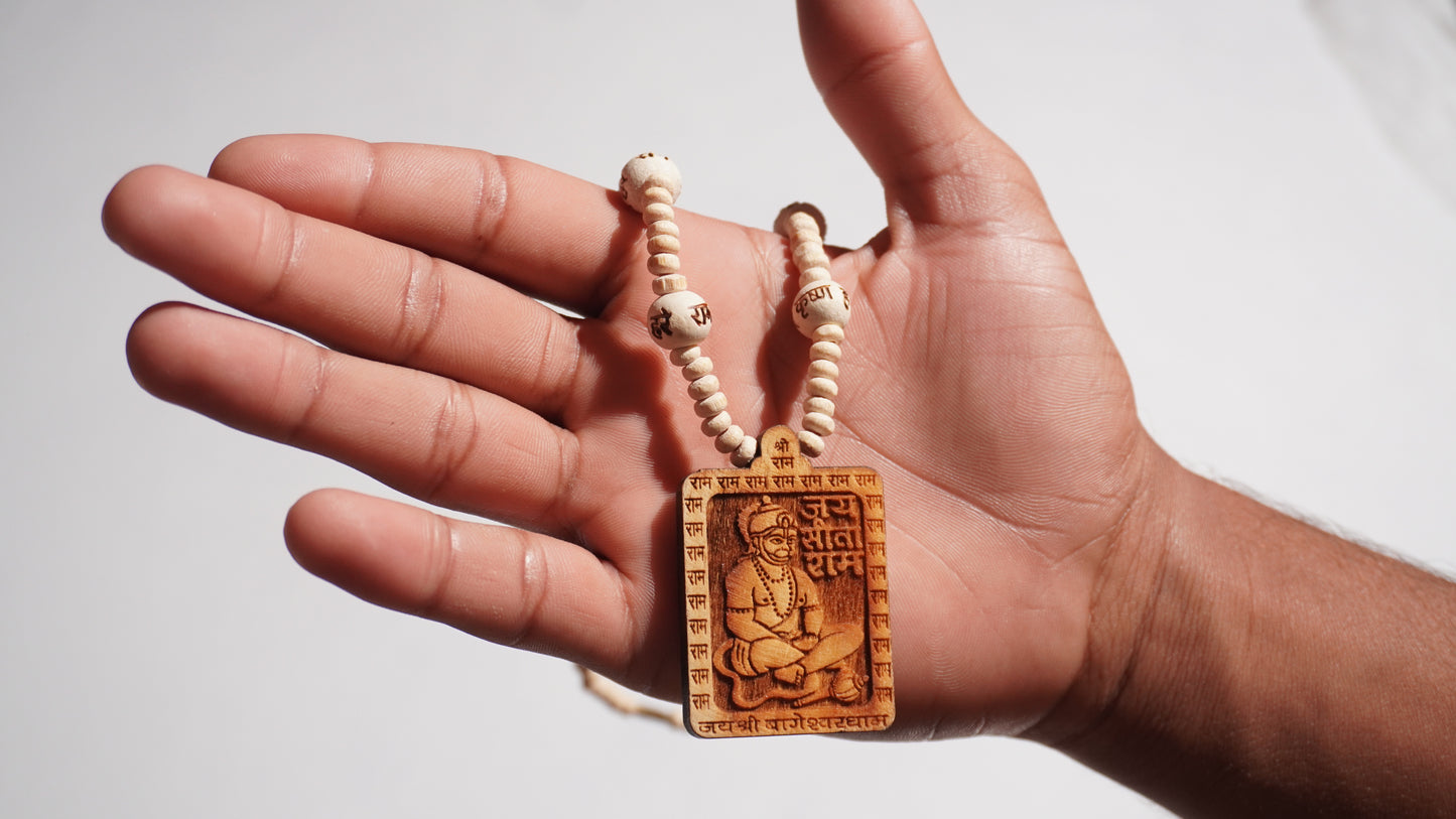 Jay Shri Ram Naam Tulsi Mala – 11 Inch (Bageshwar Dham)